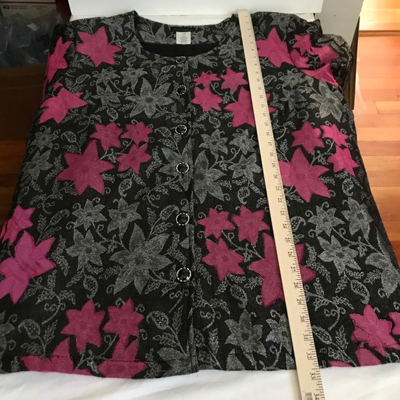 ULLA POPKEN Floral Brocade Jacket Relaxed Fit Blazer Women’s Plus Size 3X 4X 28 - Picture 15 of 16